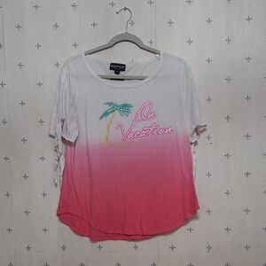 On Vacation Gradient Pink Top by No Boundaries